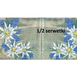 Serwetka -1542- kwiaty na deskach